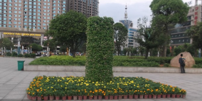 垂直綠化植物墻長(zhǎng)勢(shì)優(yōu)良植物是基礎(chǔ)灌溉是重心
